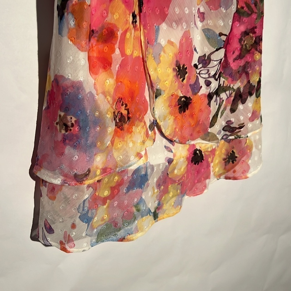 Watercolor appearance multicolor blouse by Tamara H size large - Picture 4 of 9